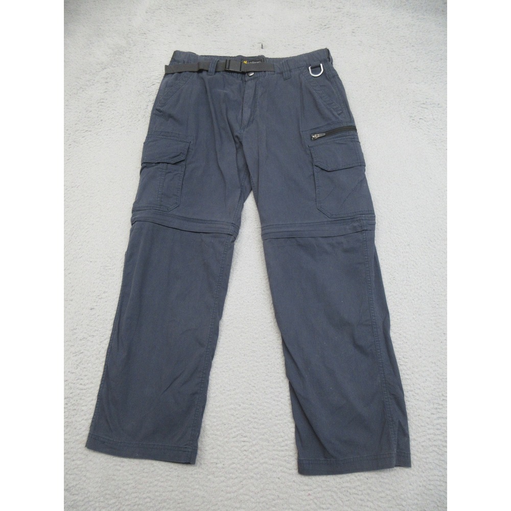 BC Clothing Convertible Cargo Pants Mens L x 30 Navy Blue Gorpcore Hiking Trail